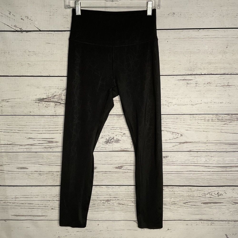 Spyder Active Womens Black Web Print Stretch Athletic Skinny Leggings Size S